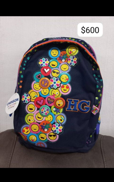 Mochila Chenson con emojis coloridos