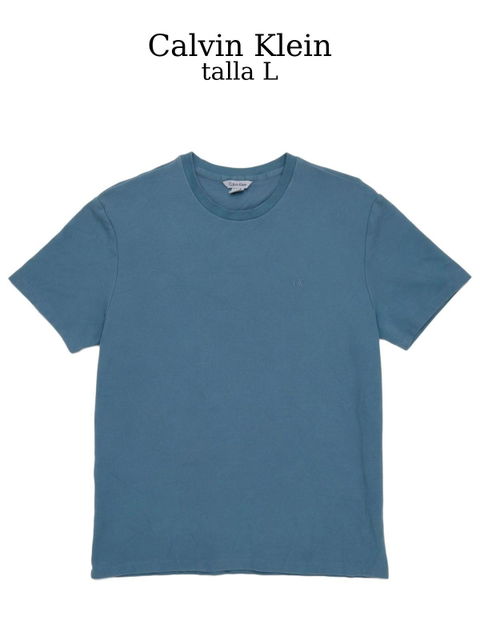 Playera Calvin Klein Talla L Color Azul