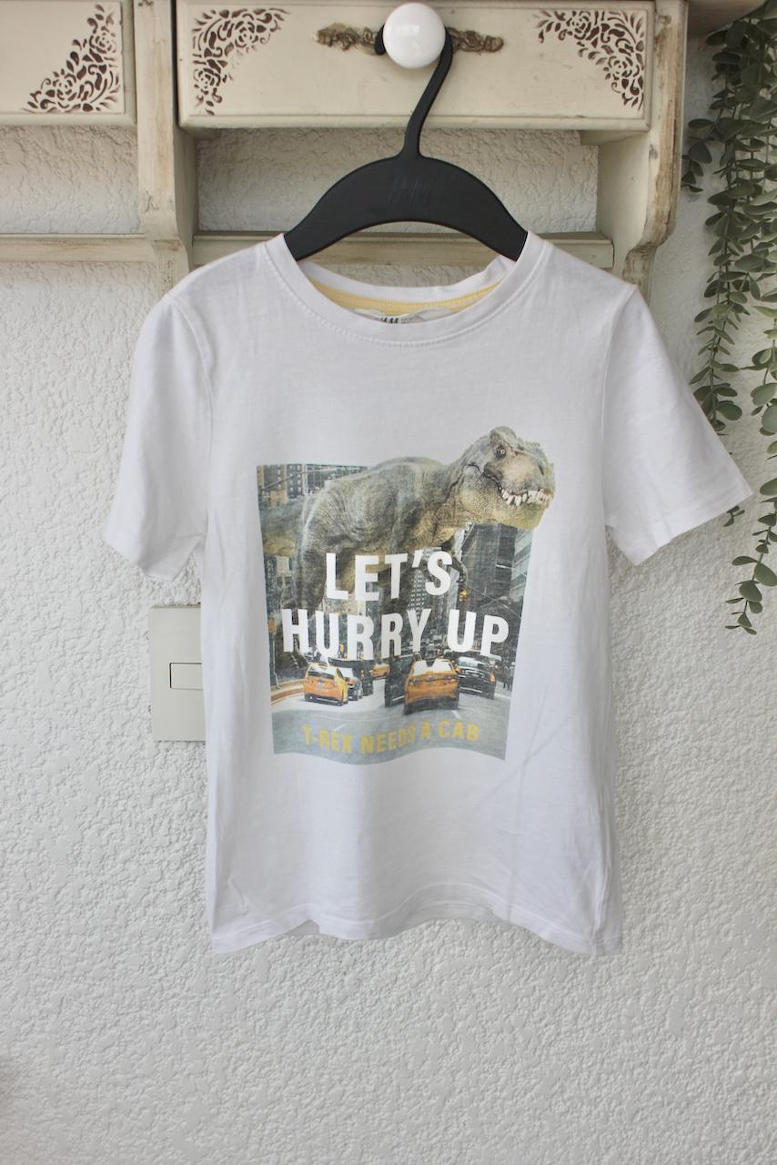 Playera H&M kids 6-8 años T-rex