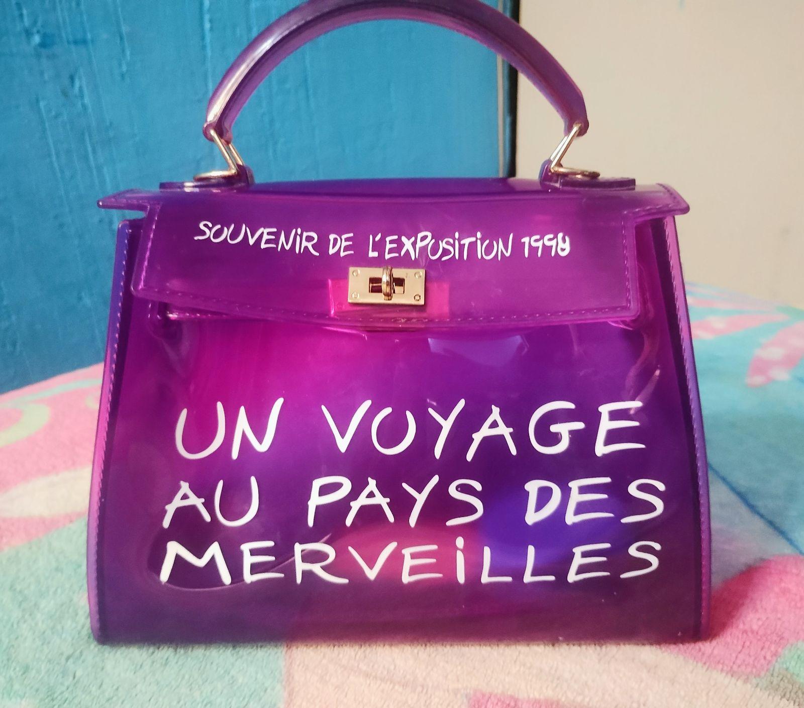 Bolsa transparente de plástico Un Voyage au Pays des merveilles.