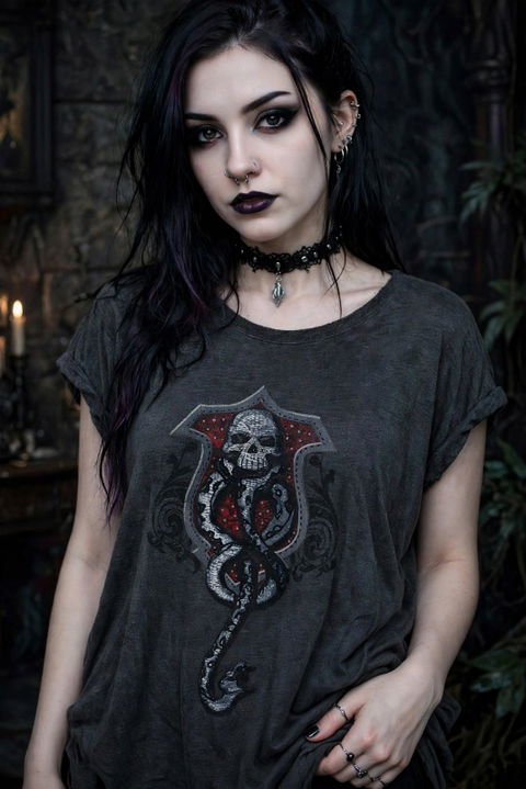 Playera gris Harry Potter L