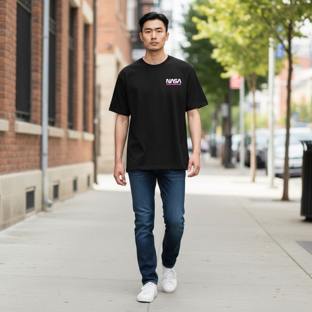 Playera negra M Nasa Hyper Space