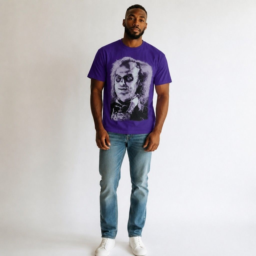 Playera morada Beetlejuice personaje
