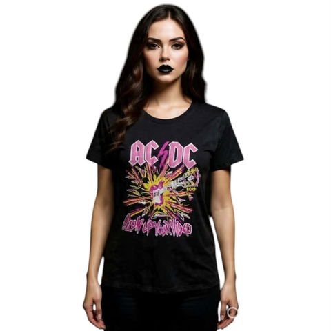 Playera AC/DC original en talla M Para dama
