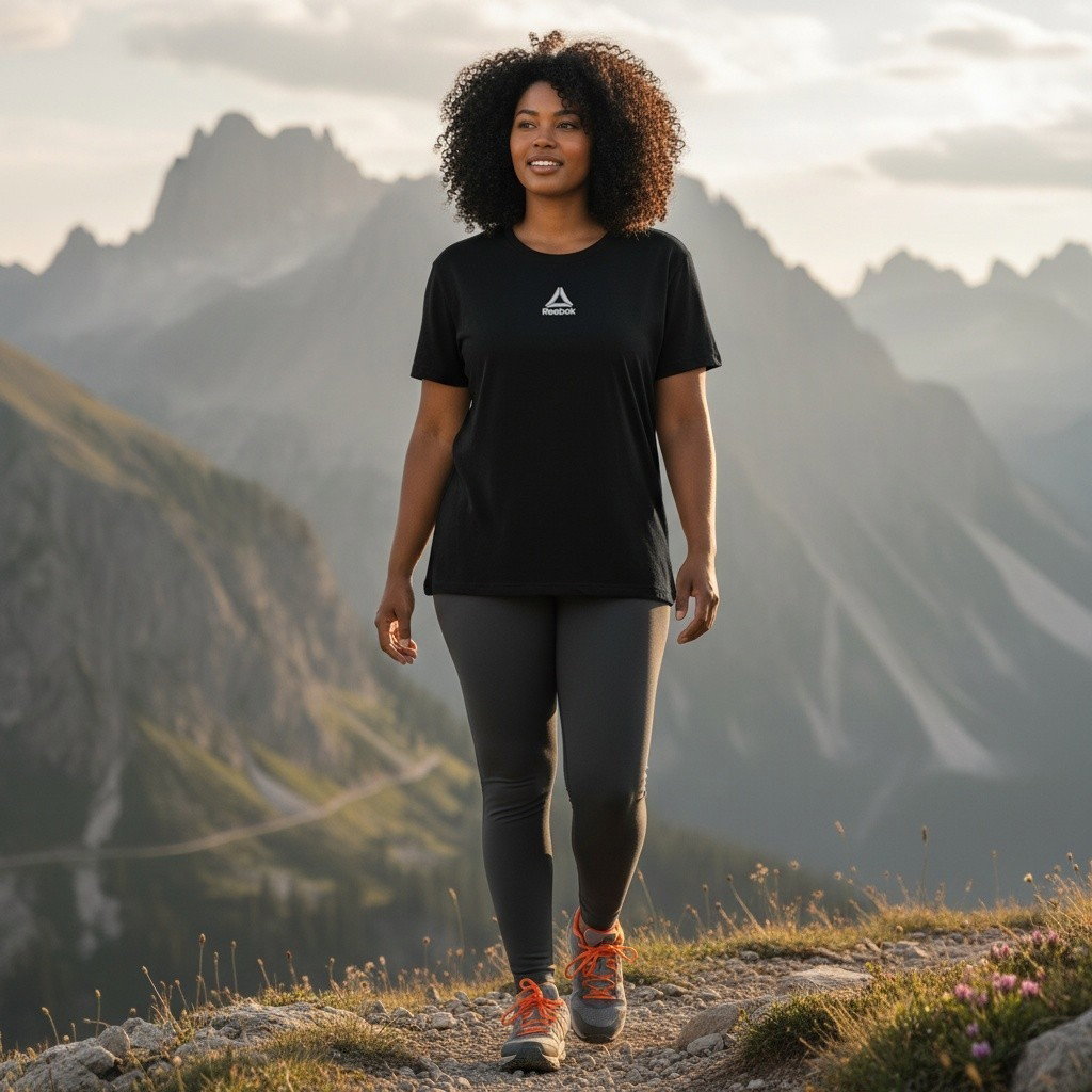 Playera Reebok Negra XL Dama