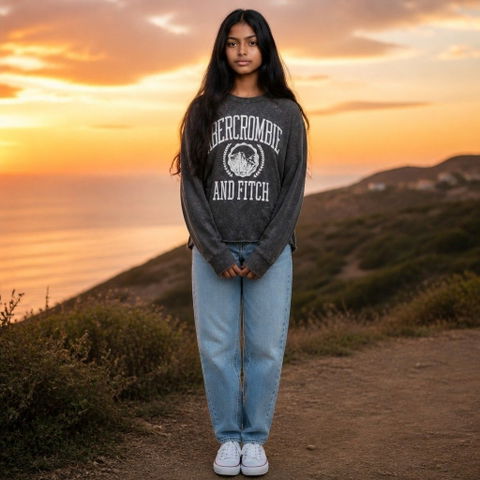 Playera Abercrombie manga larga 13-14 años