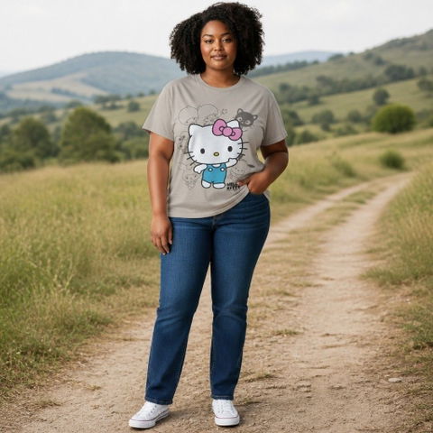 Playera Hello Kitty talla 2XL, manga corta