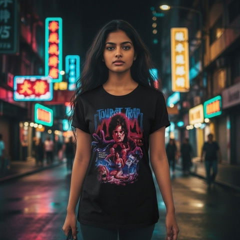Playera Terror Threads con diseño gráfico vintage