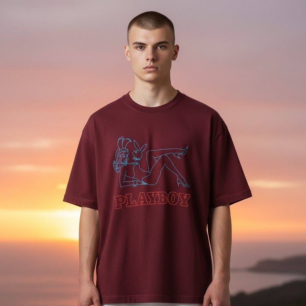 Playera Playboy Color Burdeos talla M
