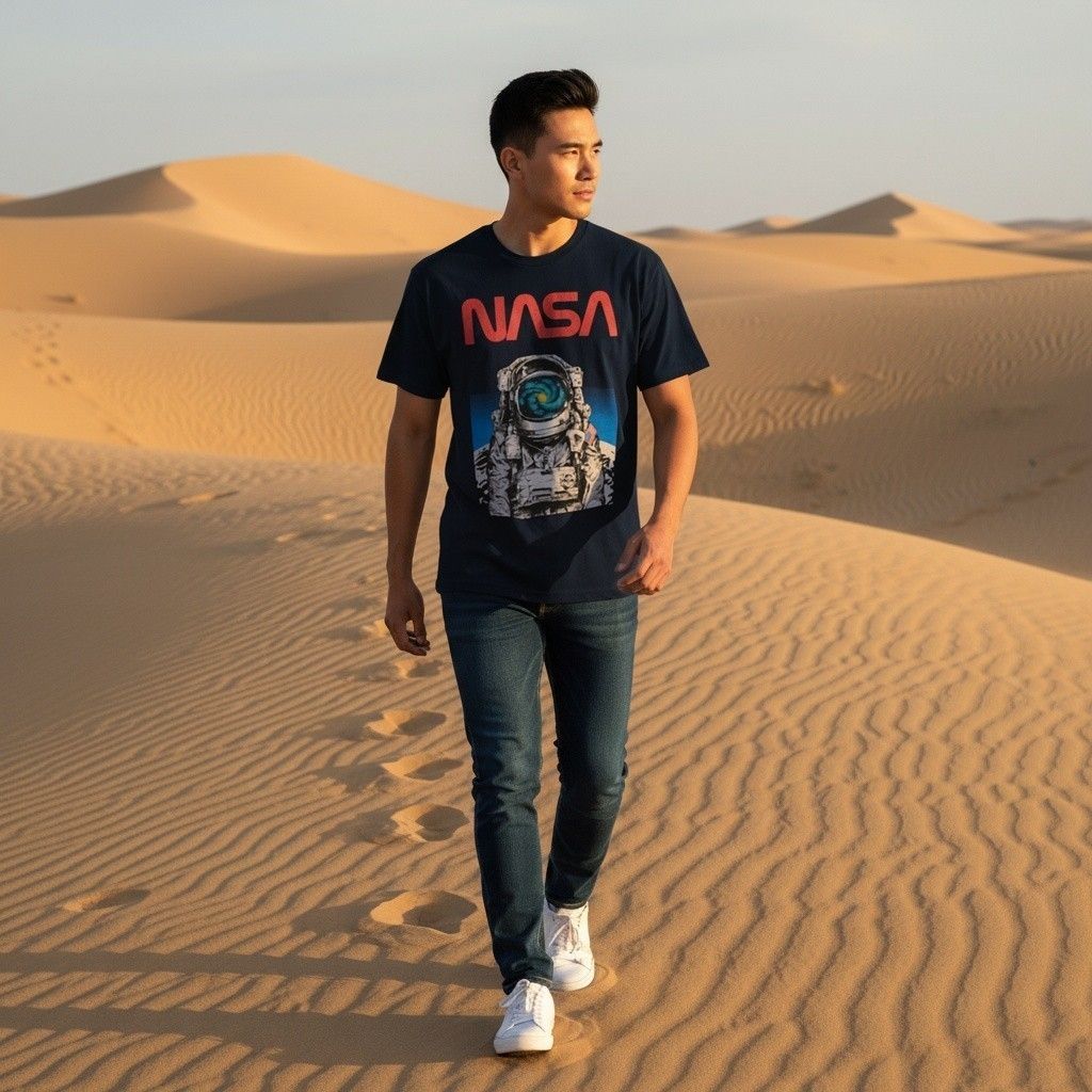 Playera NASA con diseño de astronauta talla M