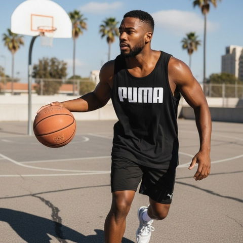 Playera sin mangas Puma negra XL