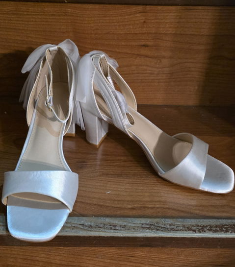 Zapatillas Elegantes 3.5 Mex Blancas con Tacón de 7 cm