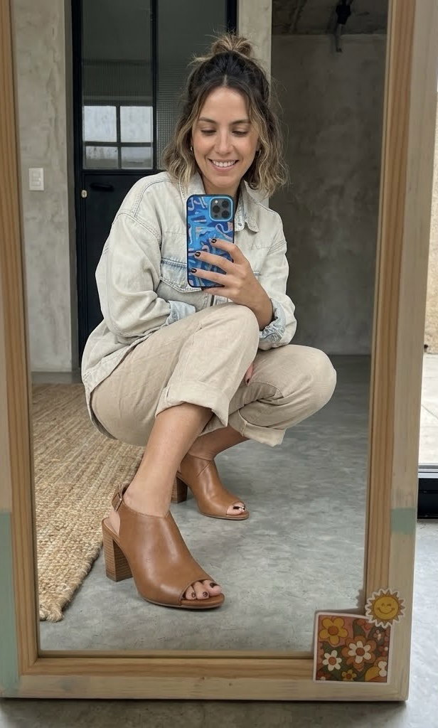 ✨Mules de Piel Camel Antonio Melani 26.5