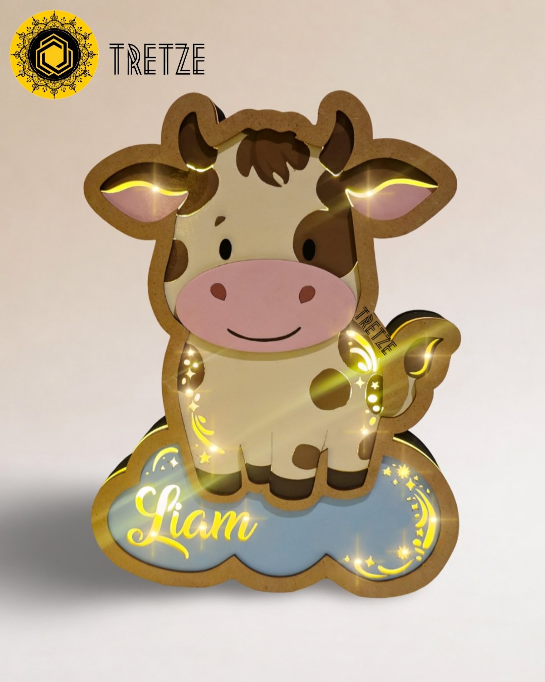 Lámpara de Vaca (Luz de noche) Luz led cálida infantil | Nuvi