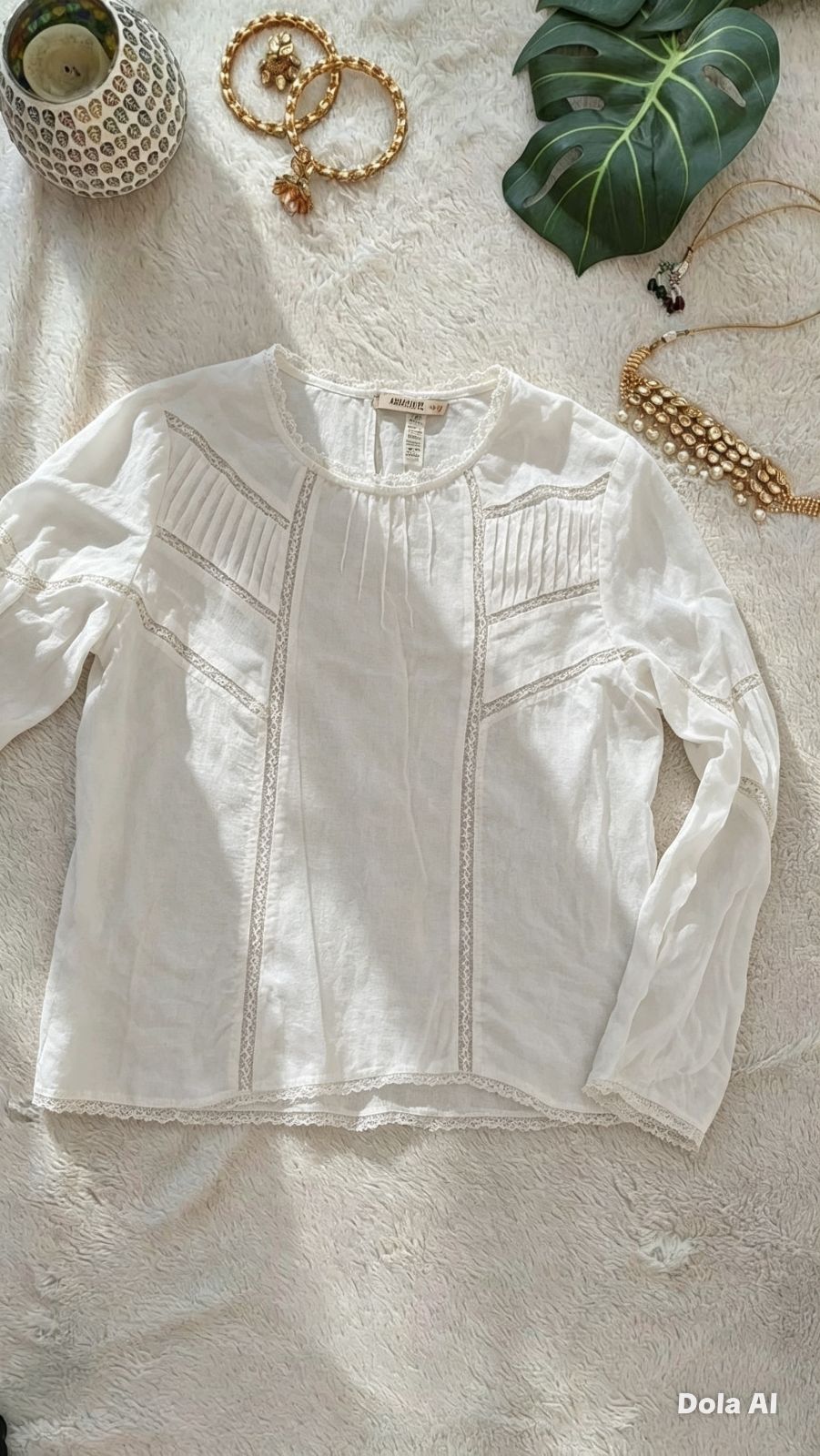Blusa blanca de mujer Billabong talla L