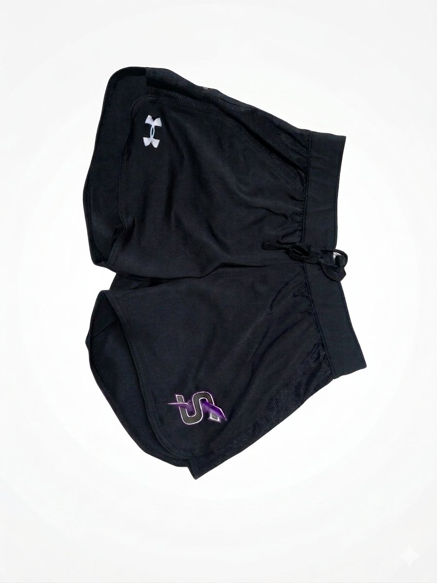Short Deportivo Under Armour Negro con Cinto Elástico