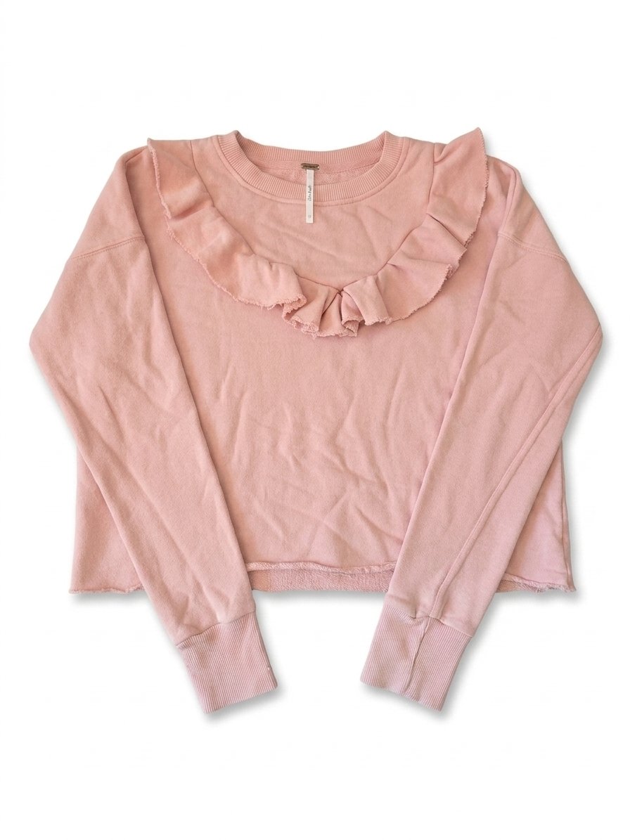 Sudadera corta Free People color palo de rosa talla S