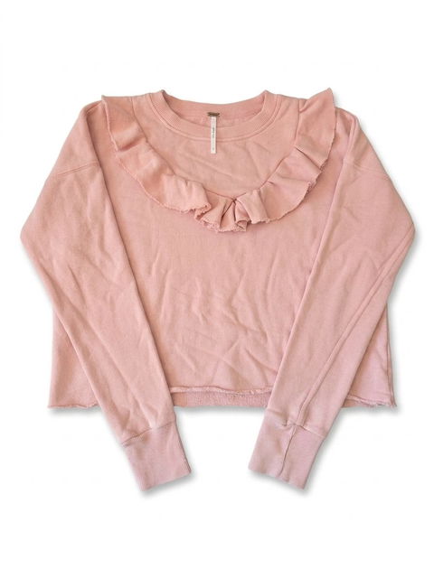 Sudadera corta Free People color palo de rosa talla S