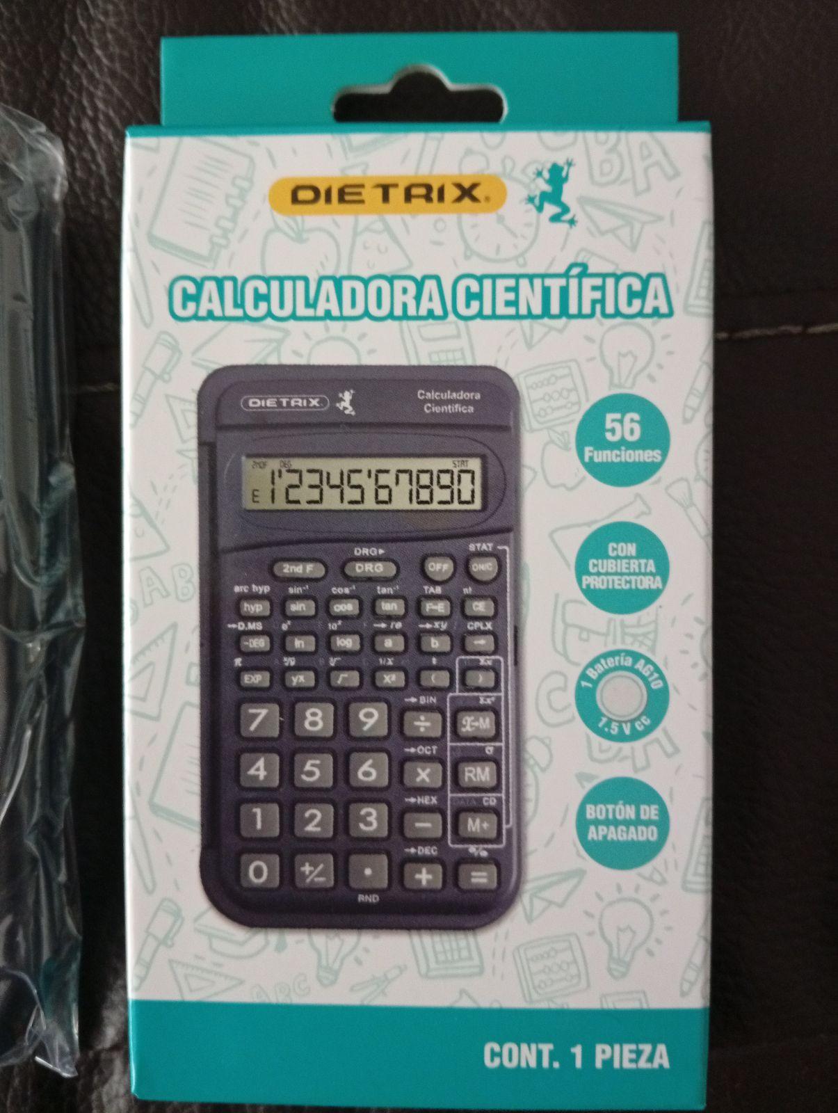Calculadora científica Dietrix con 56 funciones y carcasa protectora