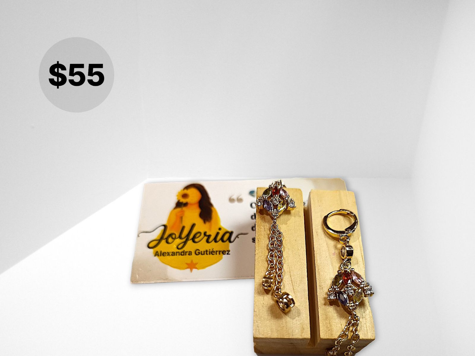 Aretes largos Oro laminado