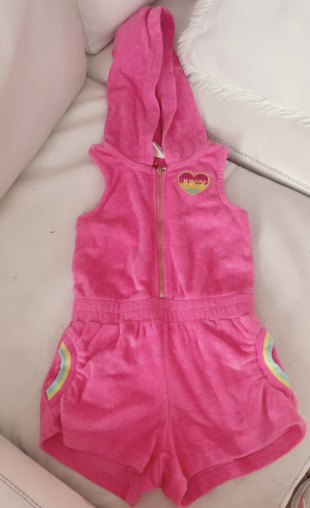 Jumpsuit corto rosa para niña - Talla 3 años - Juicy Couture