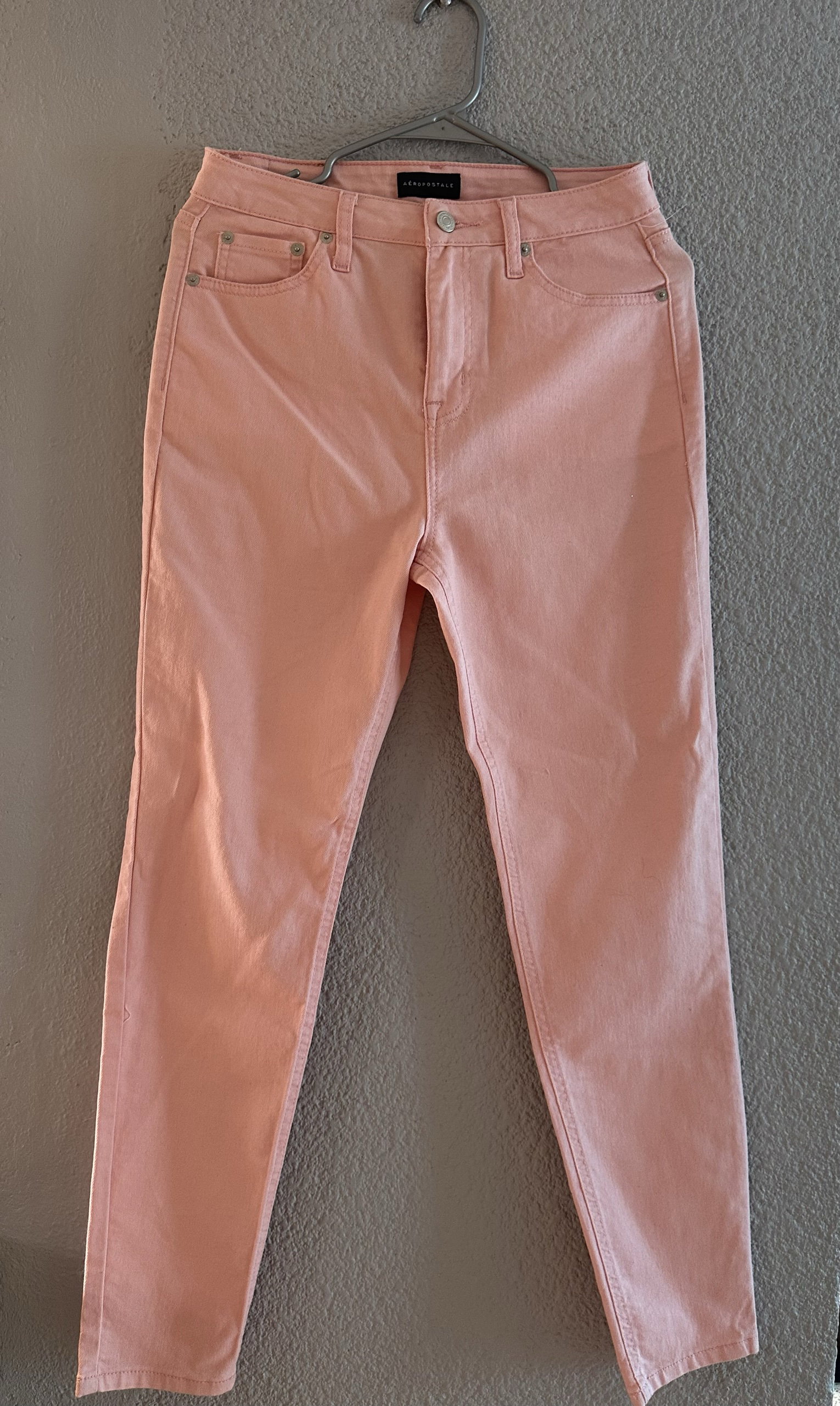 Pantalón Aeropostale Salmón Talla 6 Tiro Alto Tipo Jegging Nuevo