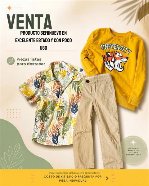 Ropa niño en kit o pregunta por venta individual