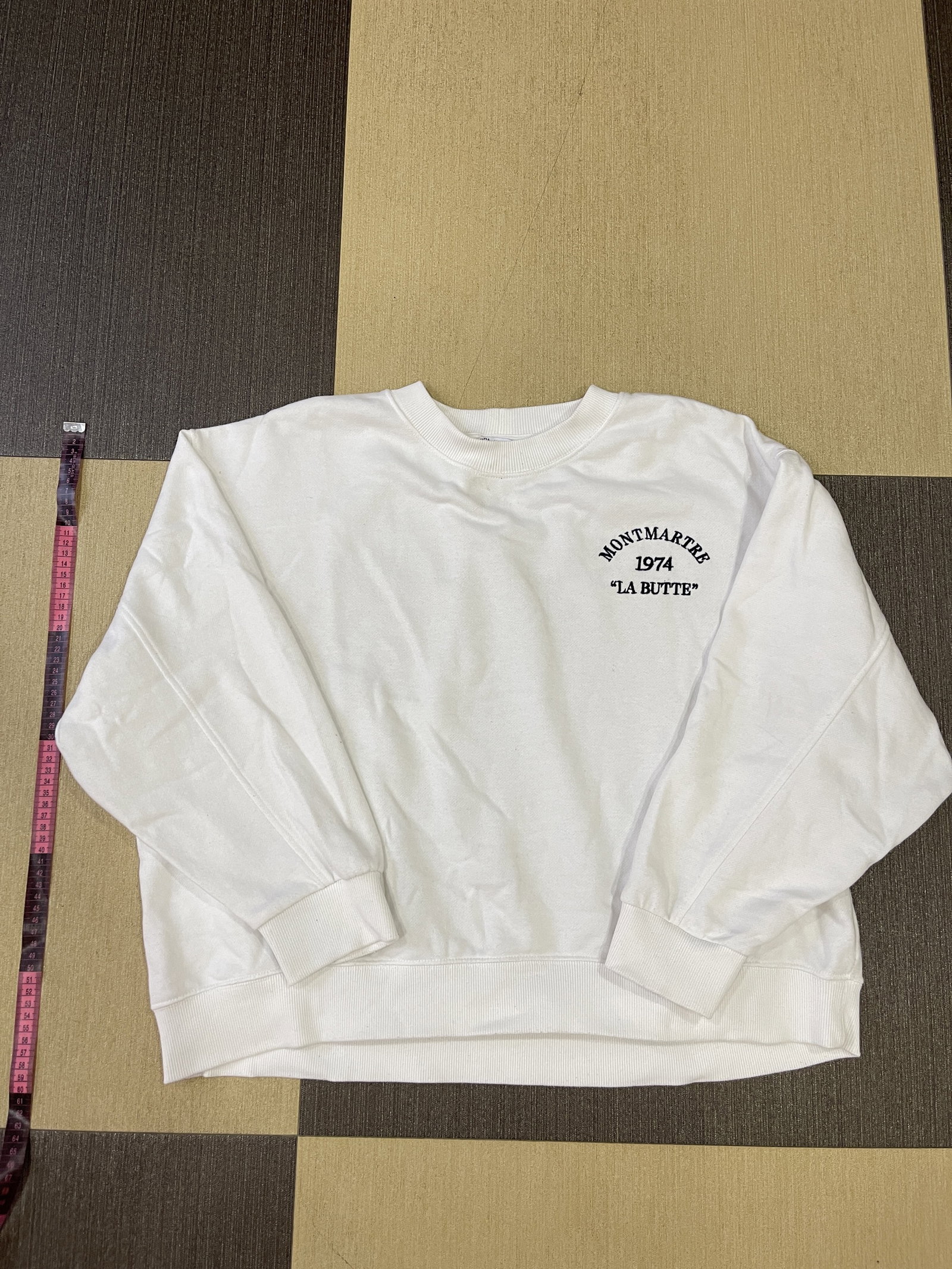 Sudadera blanca sin gorra marca Zara talla L