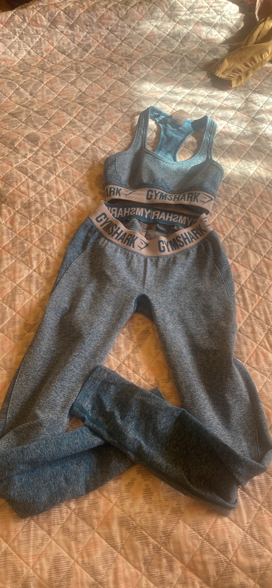 Conjunto Gymshark de dos piezas talla S color azul