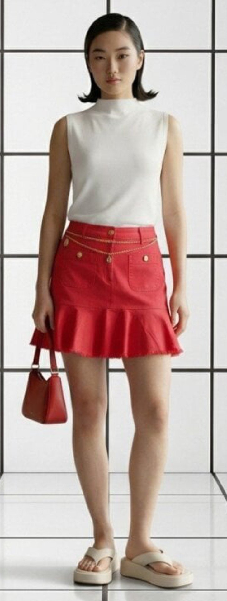 Falda Y2K Vintage Michael Kors - Roja