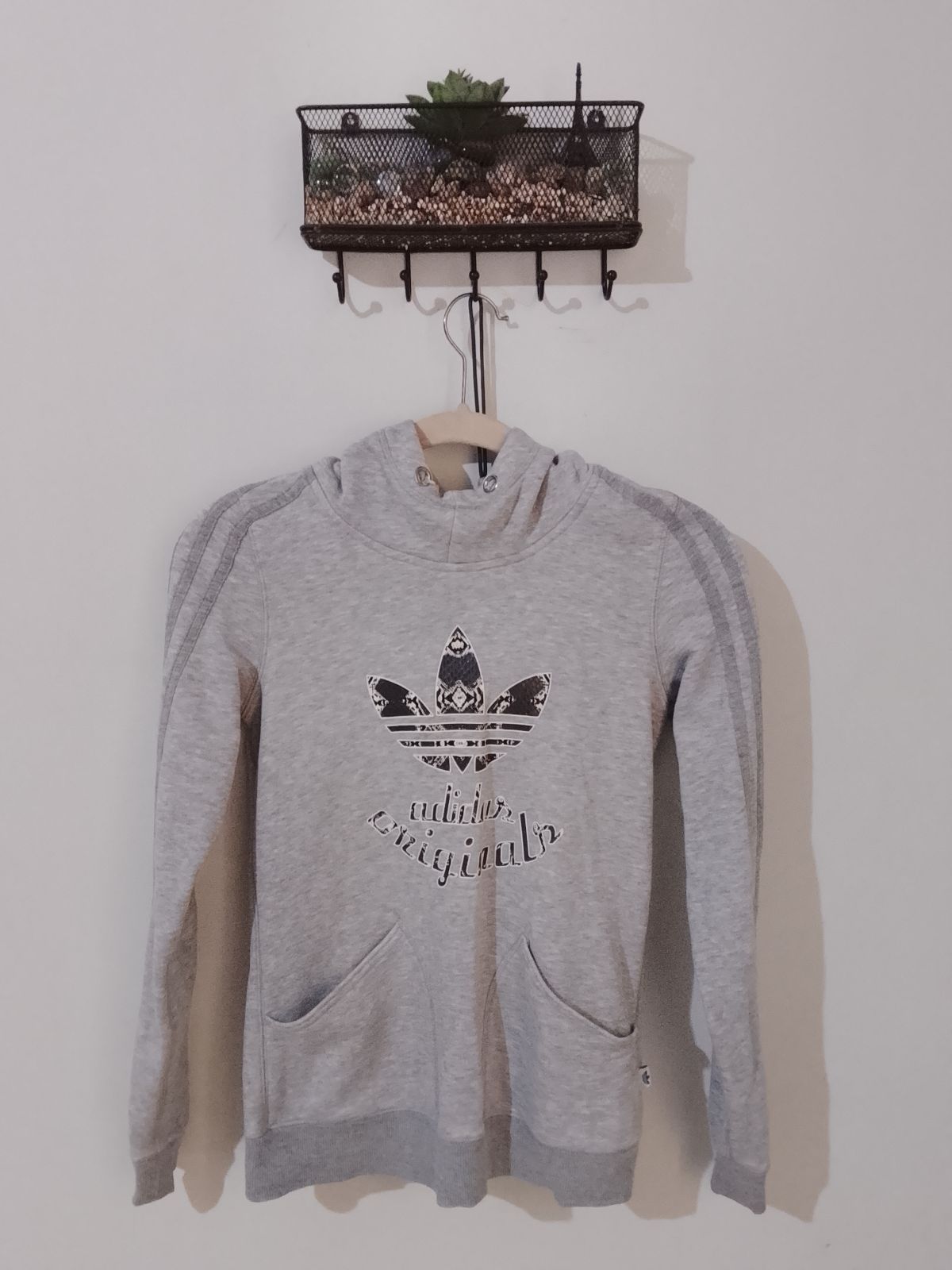 Sudadera Adidas Original Gris con Capucha
