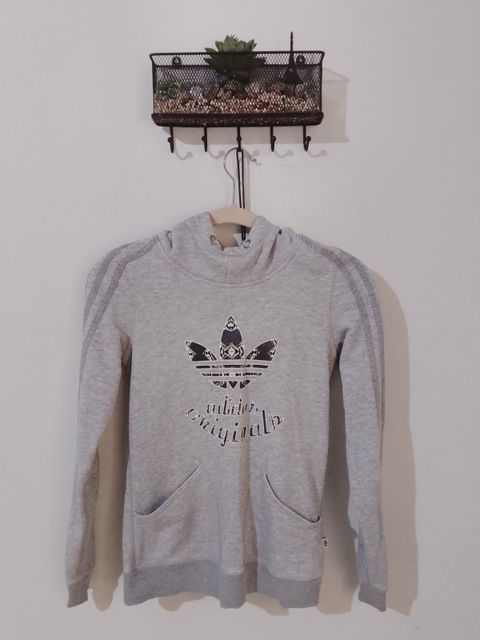 Sudadera Adidas Original Gris con Capucha