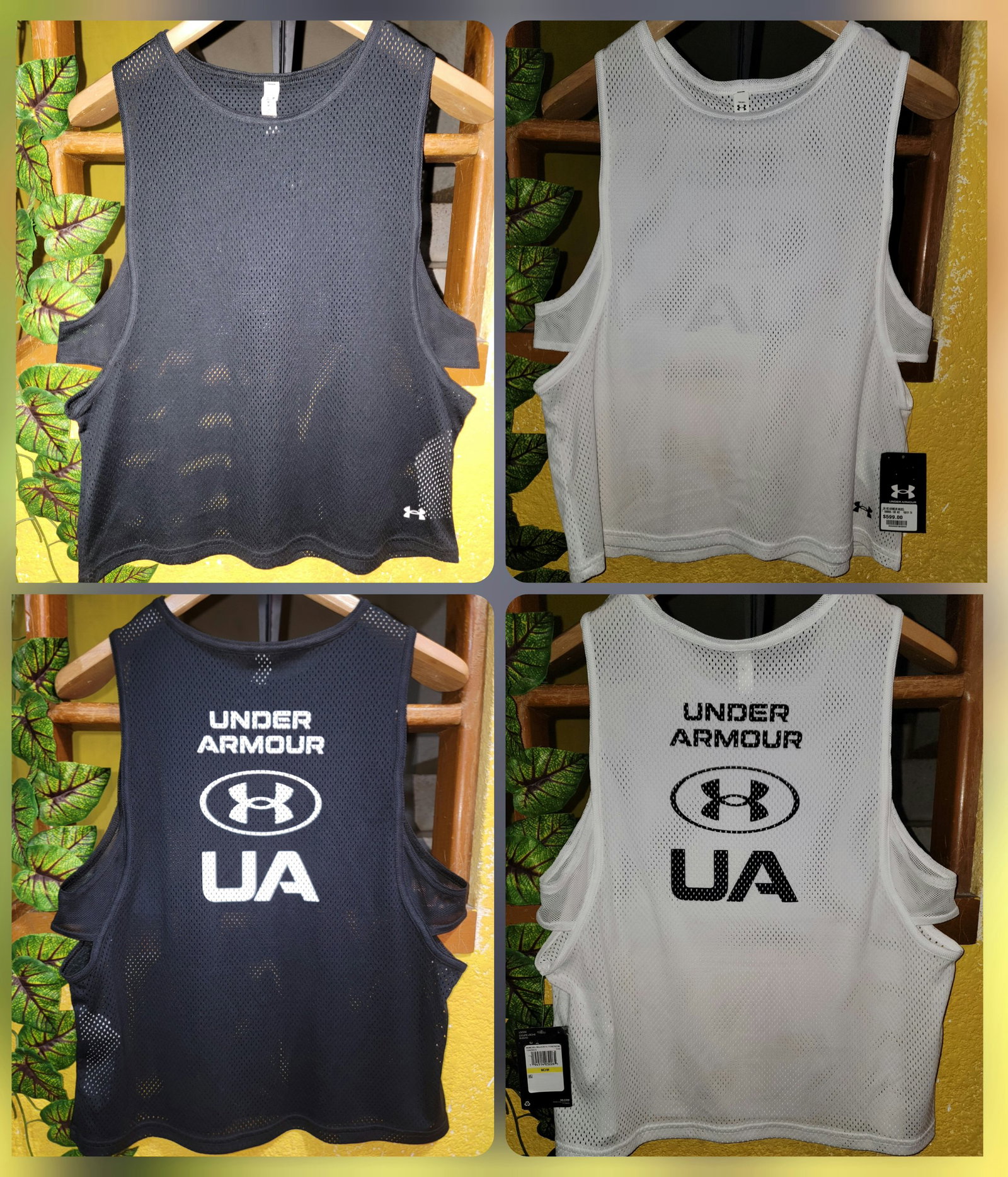 Paquete de Playeras / Top Deportivas UNDER ARMOUR Negra y Blanca Talla M