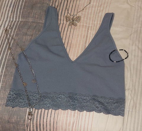 Tank Top Azul Pacsun con encaje *. ☆