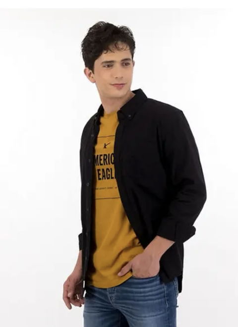 Camisa American Eagle Negra Talla M Nueva con Etiqueta