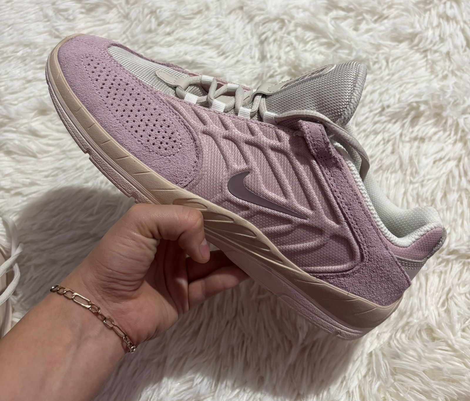 Tenis marca Nike SB, color rosa, talla 28 MX