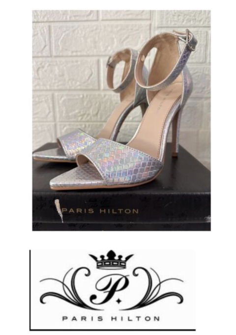 Zapatillas de Tacón Paris Hilton #24 Holográficas Nuevas