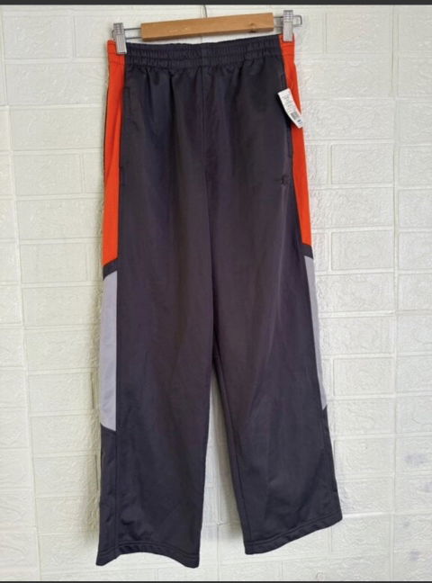 Pantalones deportivos para niño color gris con naranja talla 10-12 nuevos