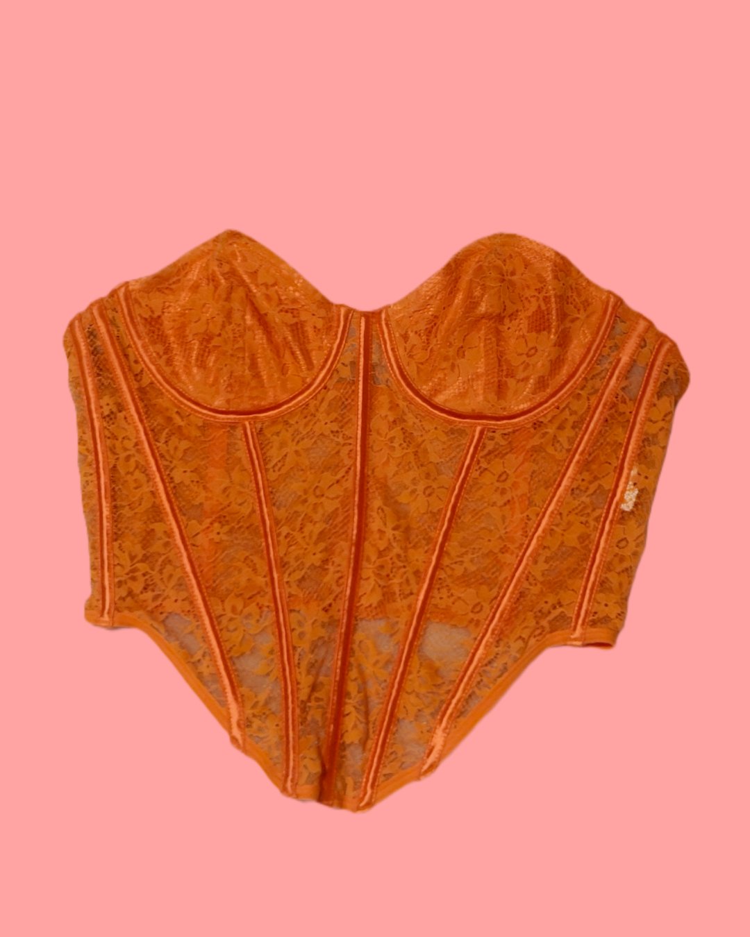 Corset de Encaje Naranja SHEIN