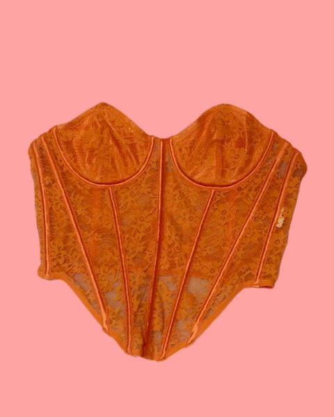 Corset de Encaje Naranja SHEIN