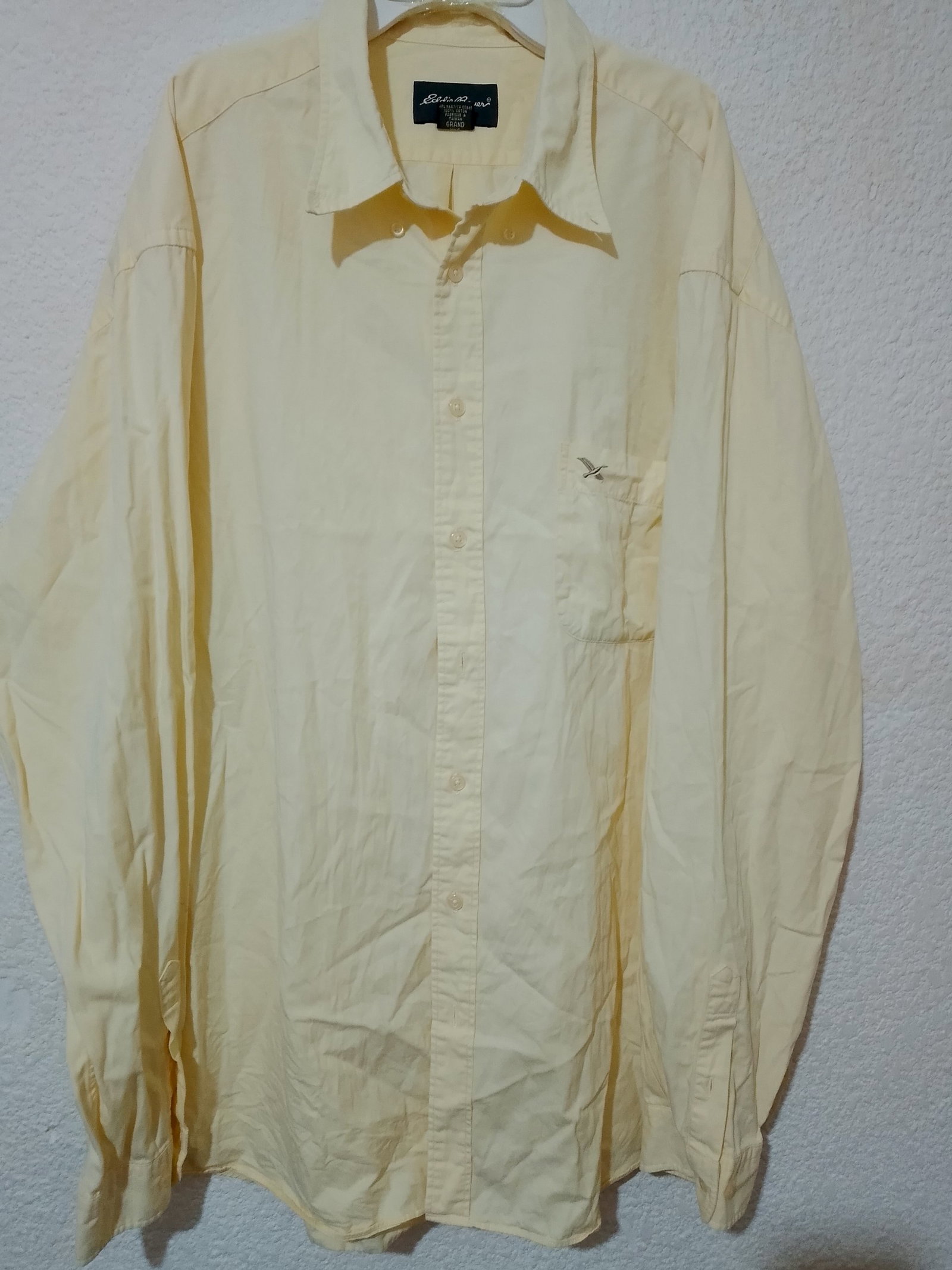 Camisa Amarilla Claro Eddie Bauer Talla XXL