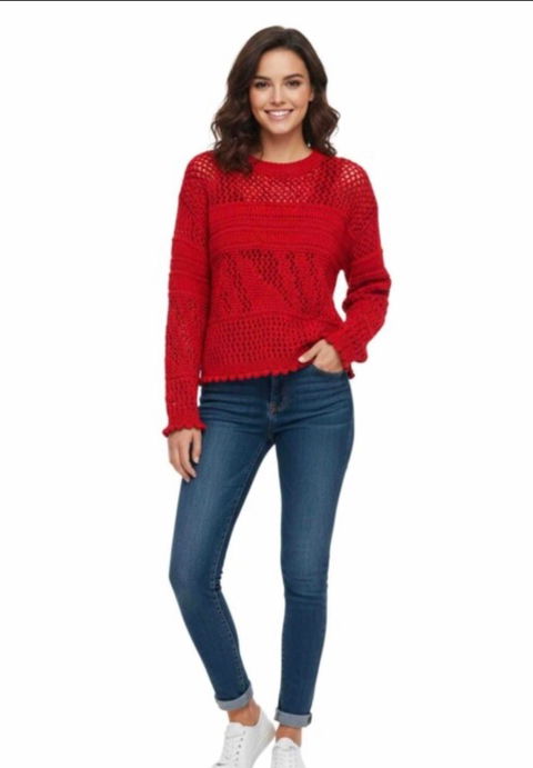 Suéter Zara de Crochet | Rojo