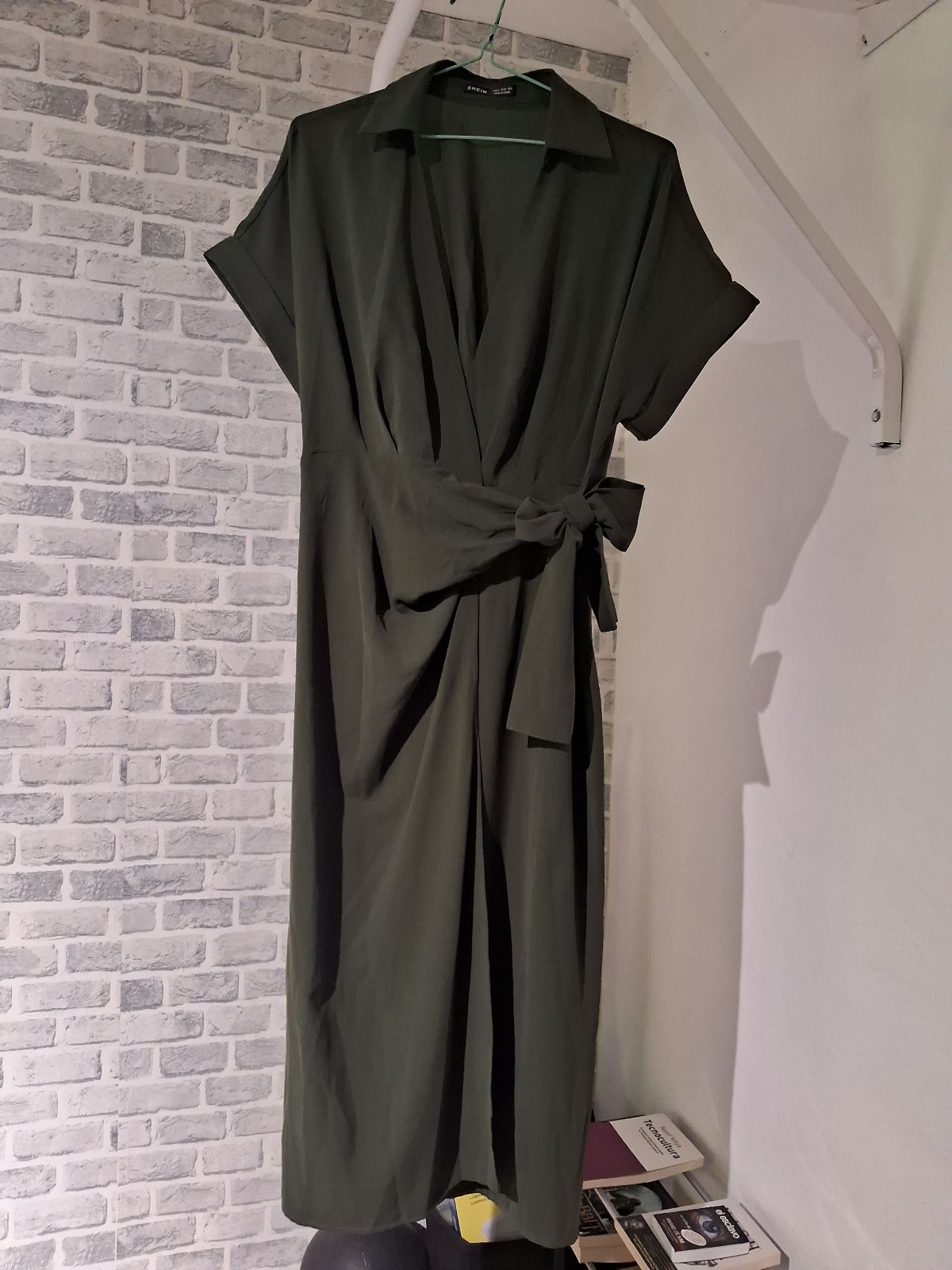 Vestido casual verde militar talla S