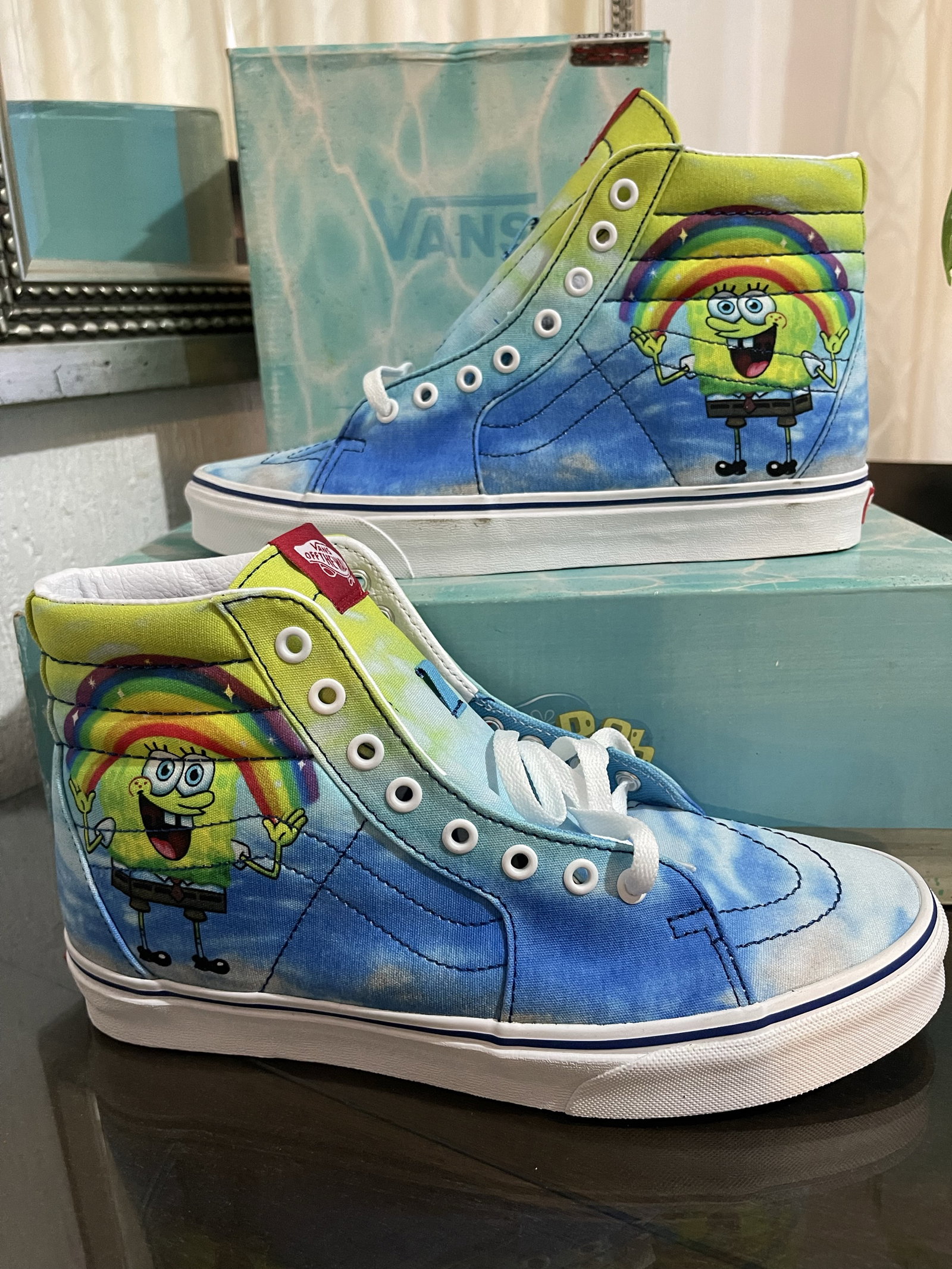 Tenis Vans Sk8-Hi Edición Bob Esponja 27.5 cm Nuevos