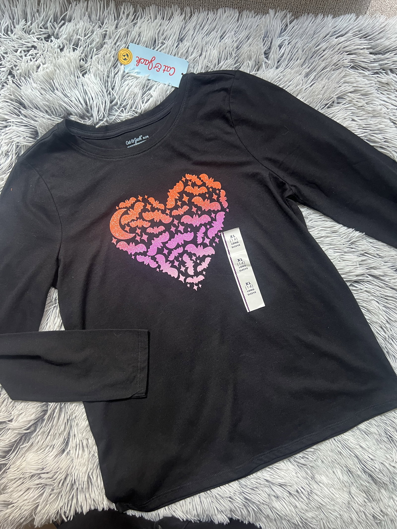 Playera Cat & Jack XL (14) con diseño de corazón