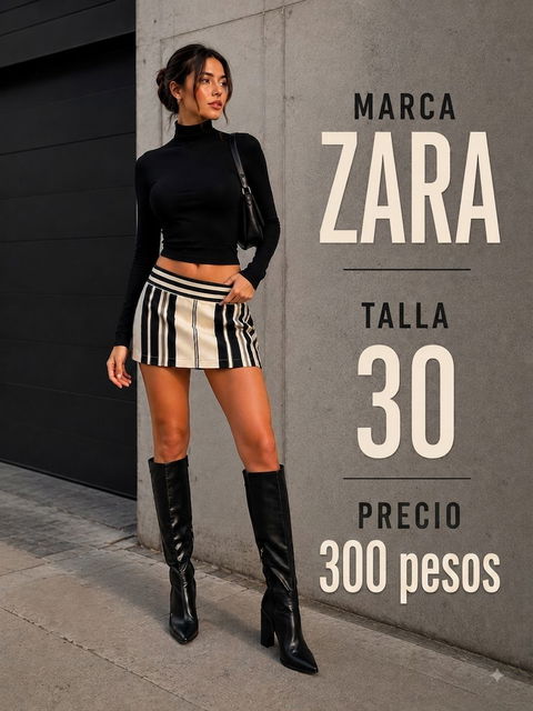 Falda Zara Talla 30, Solo 1 Día de Uso