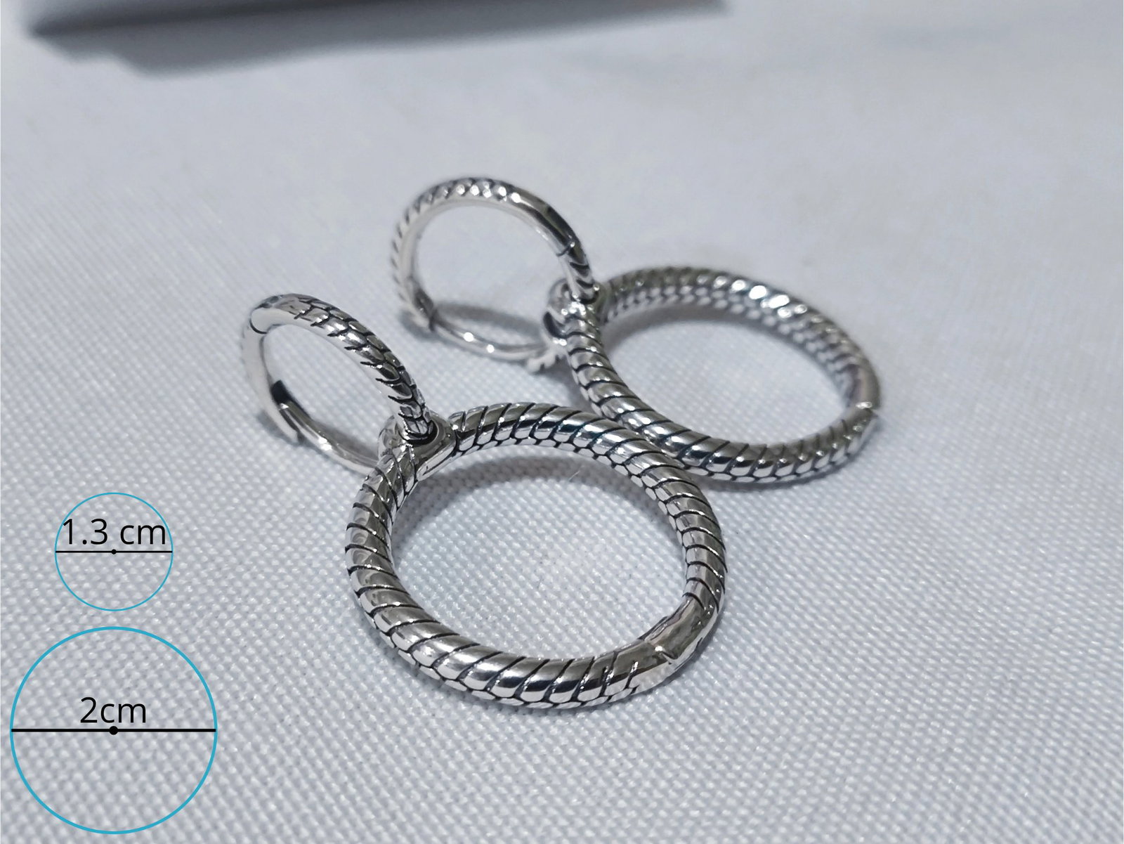 Arracadas Doble Aro para Charms Nuevas