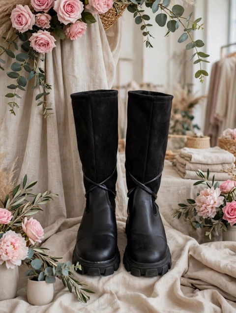 Botas altas de mujer en color negro