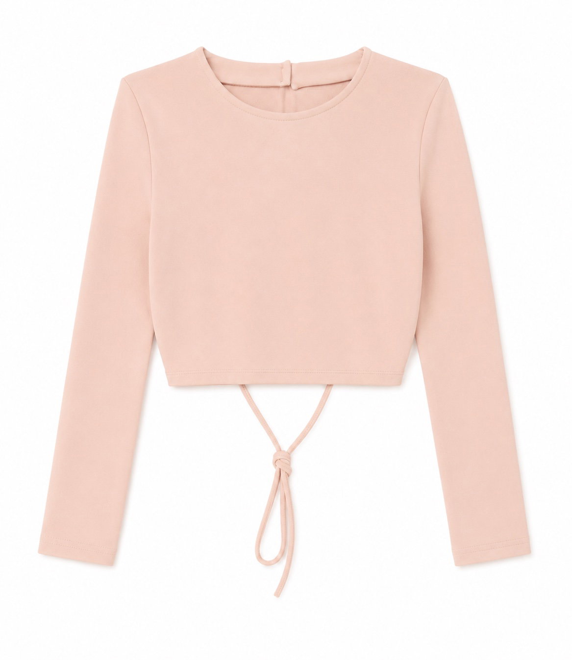 Top Crop de Manga Larga Rosa de Zara