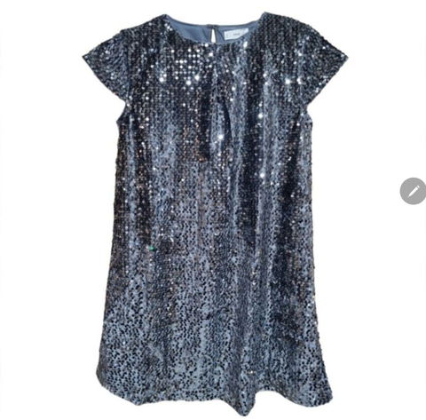 Vestido de lentejuelas brillantes para niña Mango T.11-12 NUEVO CON ETIQUETA 🏷